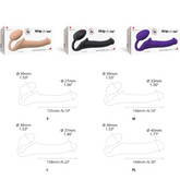 STRAP-ON-ME Semi-Realistic Strapless Strap-On - Large for Dual Delight Strap On Sextoys